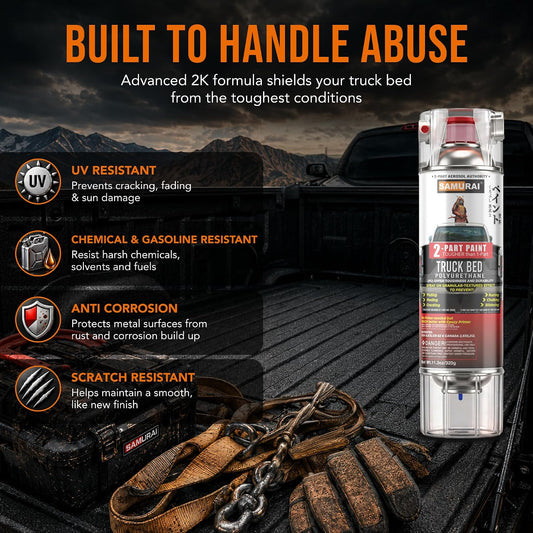 Samurai 2-Part Paint Truck Bed Coating Polyurethane (PU)
